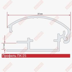 Профиль Клик ПК-25 крашенный белый, паз 3,2 мм, длина 3,10 м в Владивостоке - картинка, изображение, фото
